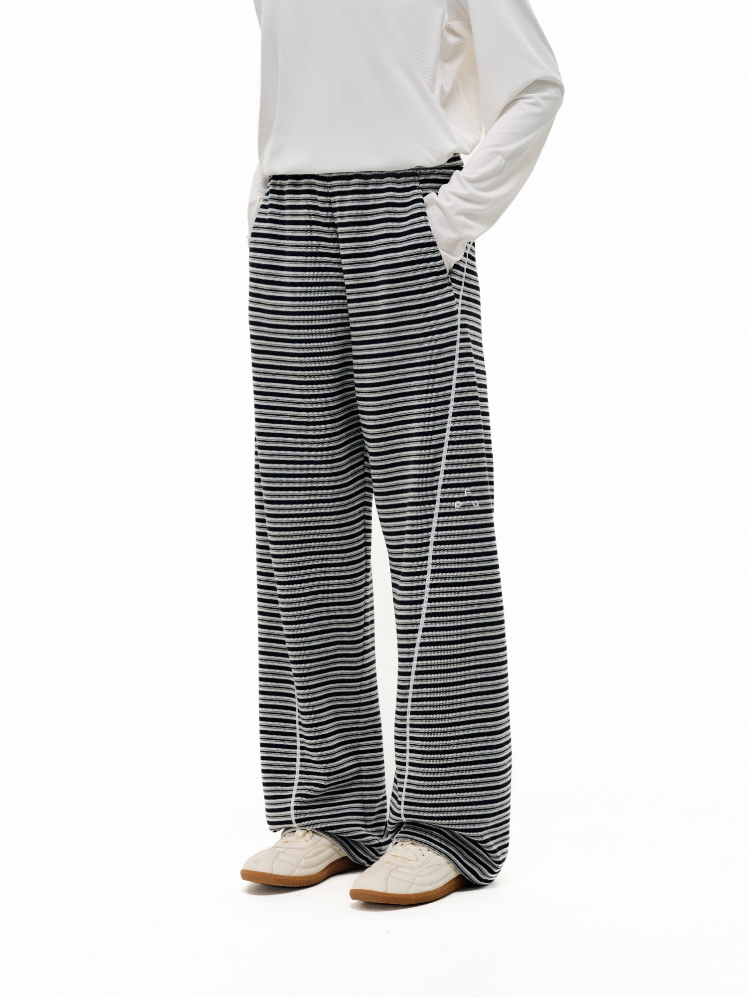 FPA Outdoor Relaxed Striped Pants – Loose Straight-Leg Retro Contrast Color Casual Trousers for Spring/Autumn