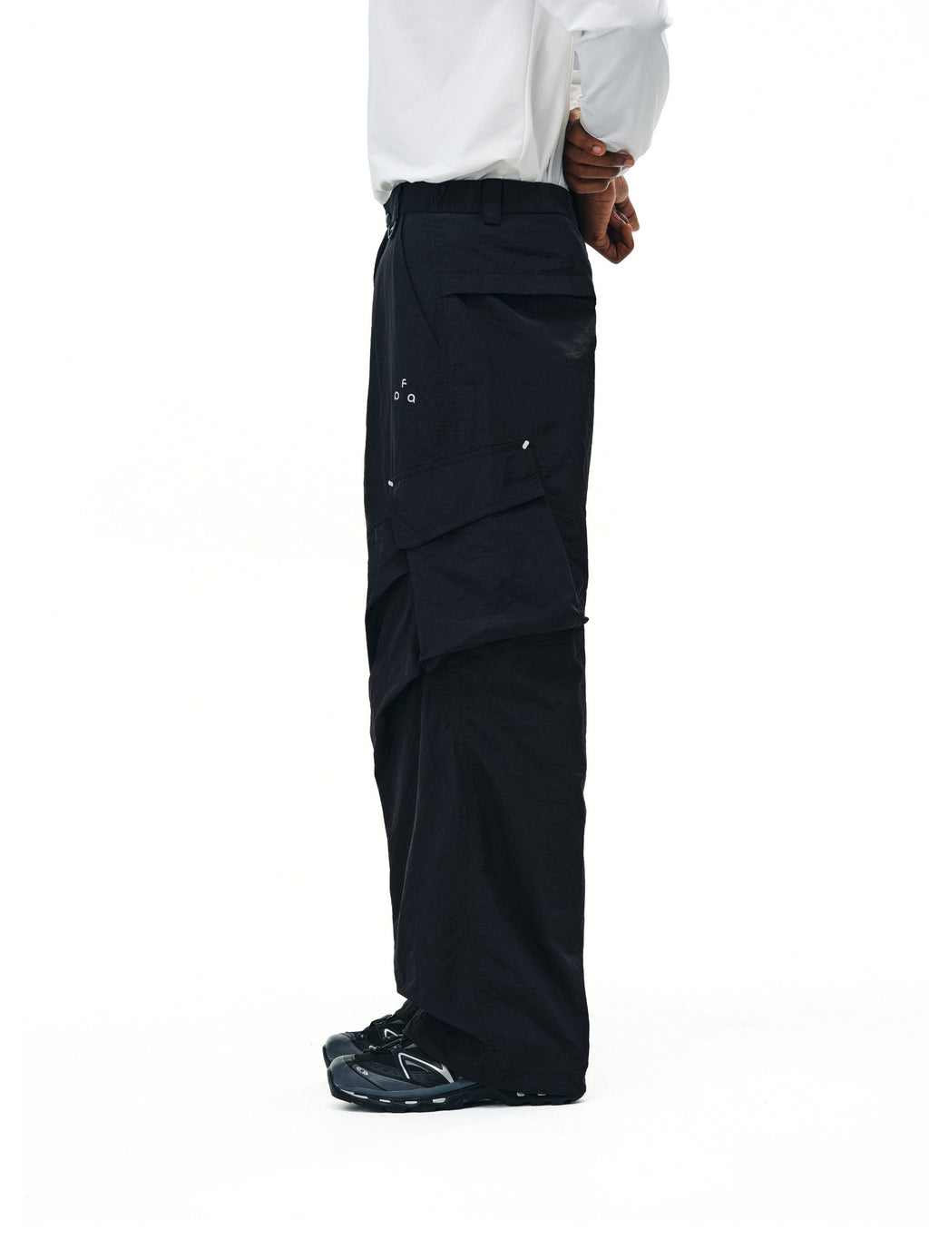 FPA Outdoor Water-Repellent Cargo Pants with Hidden Pockets and 3D Slanted Pockets, Loose Straight-Leg Casual Pants, Chinese Streetwear Style