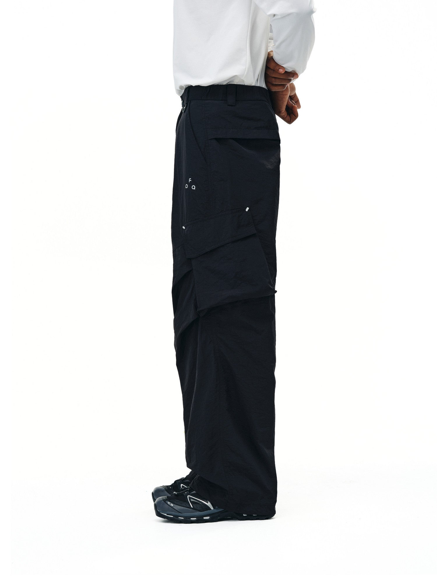 FPA Outdoor Water-Repellent Cargo Pants with Hidden Pockets and 3D Slanted Pockets, Loose Straight-Leg Casual Pants, Chinese Streetwear Style