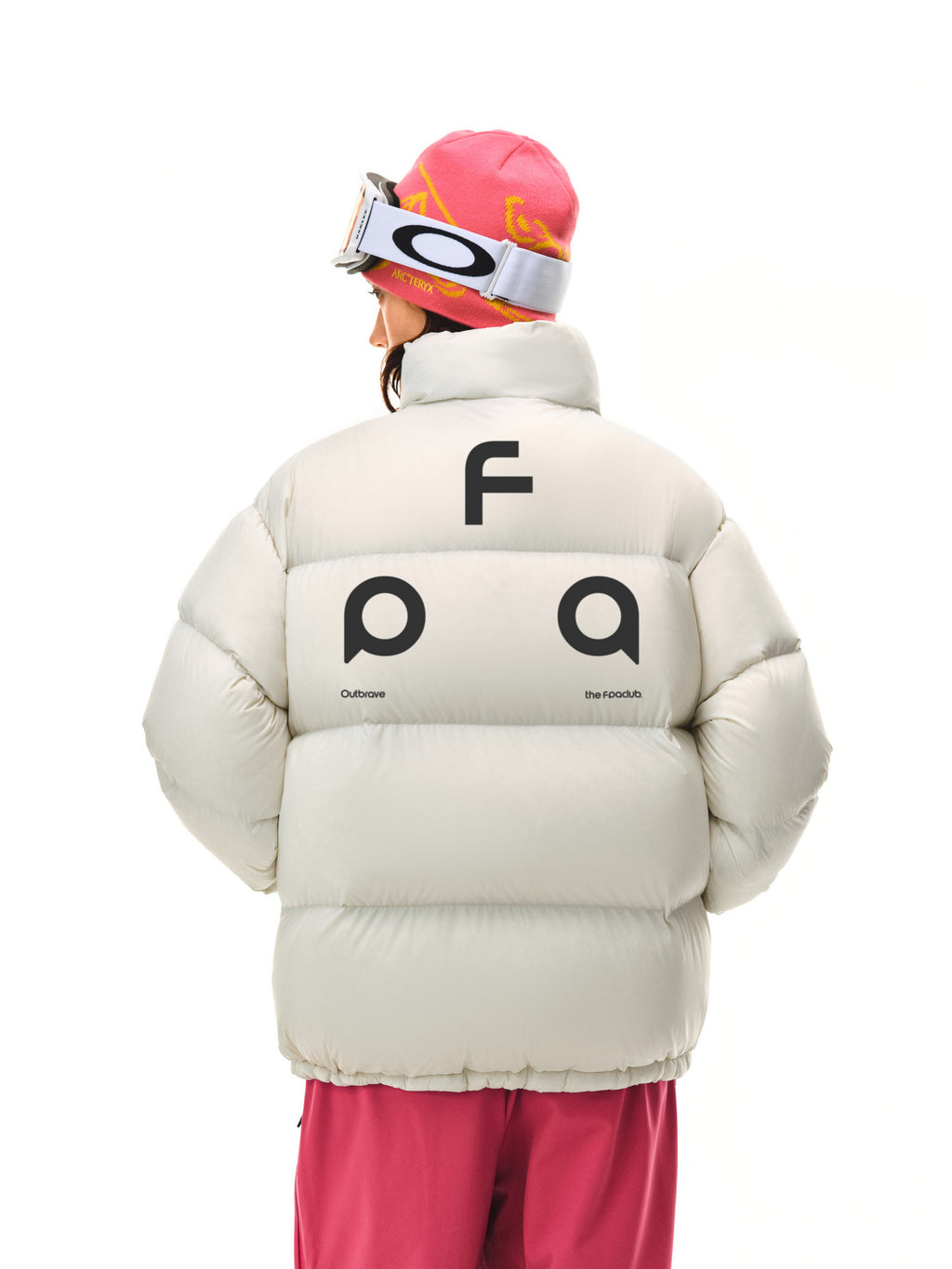 FPA Letter Brand Triangle Graphic Logo Down Jacket - Winter Basic Printed Couple Warm Down Coat