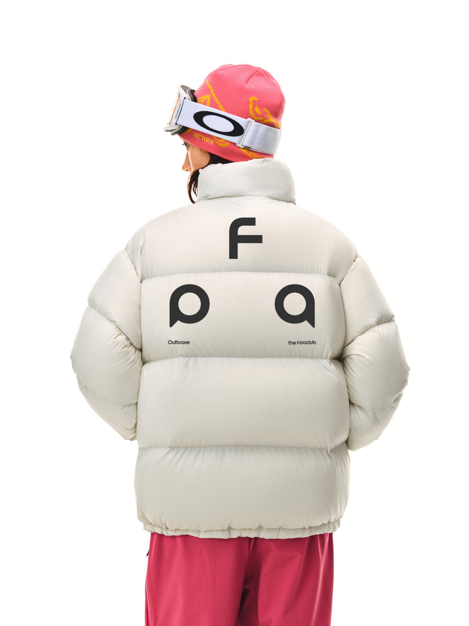 FPA Letter Brand Triangle Graphic Logo Down Jacket - Winter Basic Printed Couple Warm Down Coat