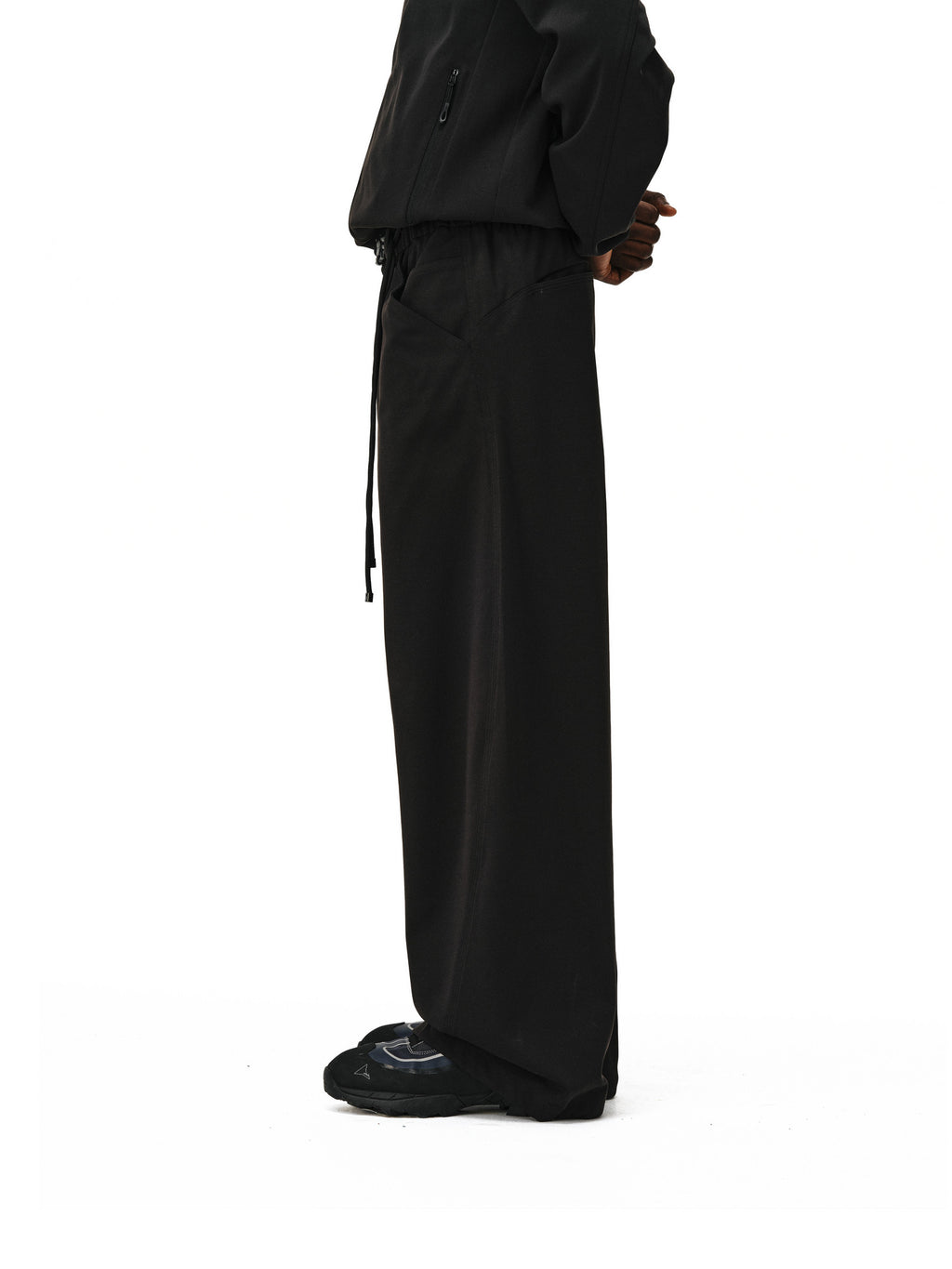 FPA Outdoor Sports Moisture-Wicking Four-Way Stretch Curved Blade Trousers 2026 New Loose Wide-Leg Black Casual Pants