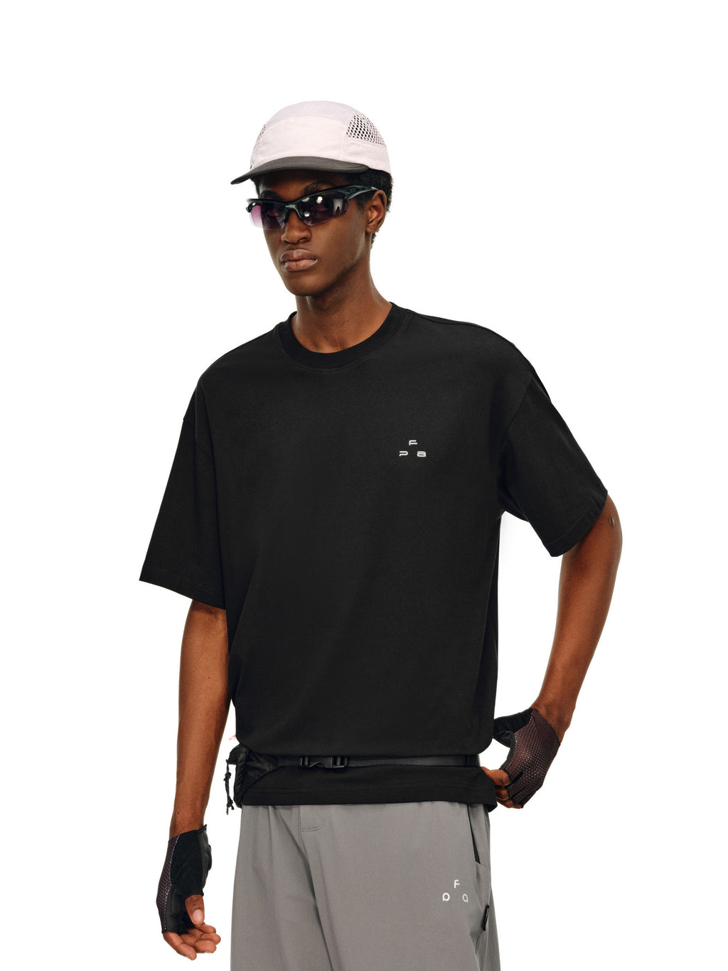 FPA COOLMAX Short Sleeve T-Shirt for Sports, Quick-Dry Cooling Basic Logo Couple Round Neck Summer Tee