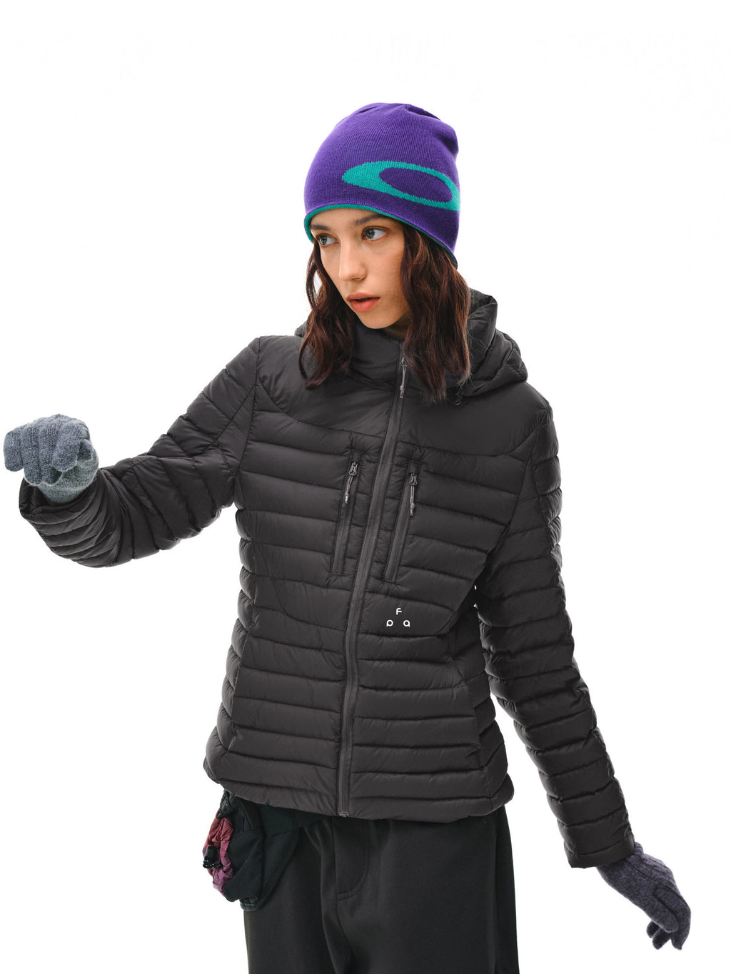 FPA Women's Removable Hooded Quilted Slim Fit Short Down Jacket, Lightweight Warm Winter Coat