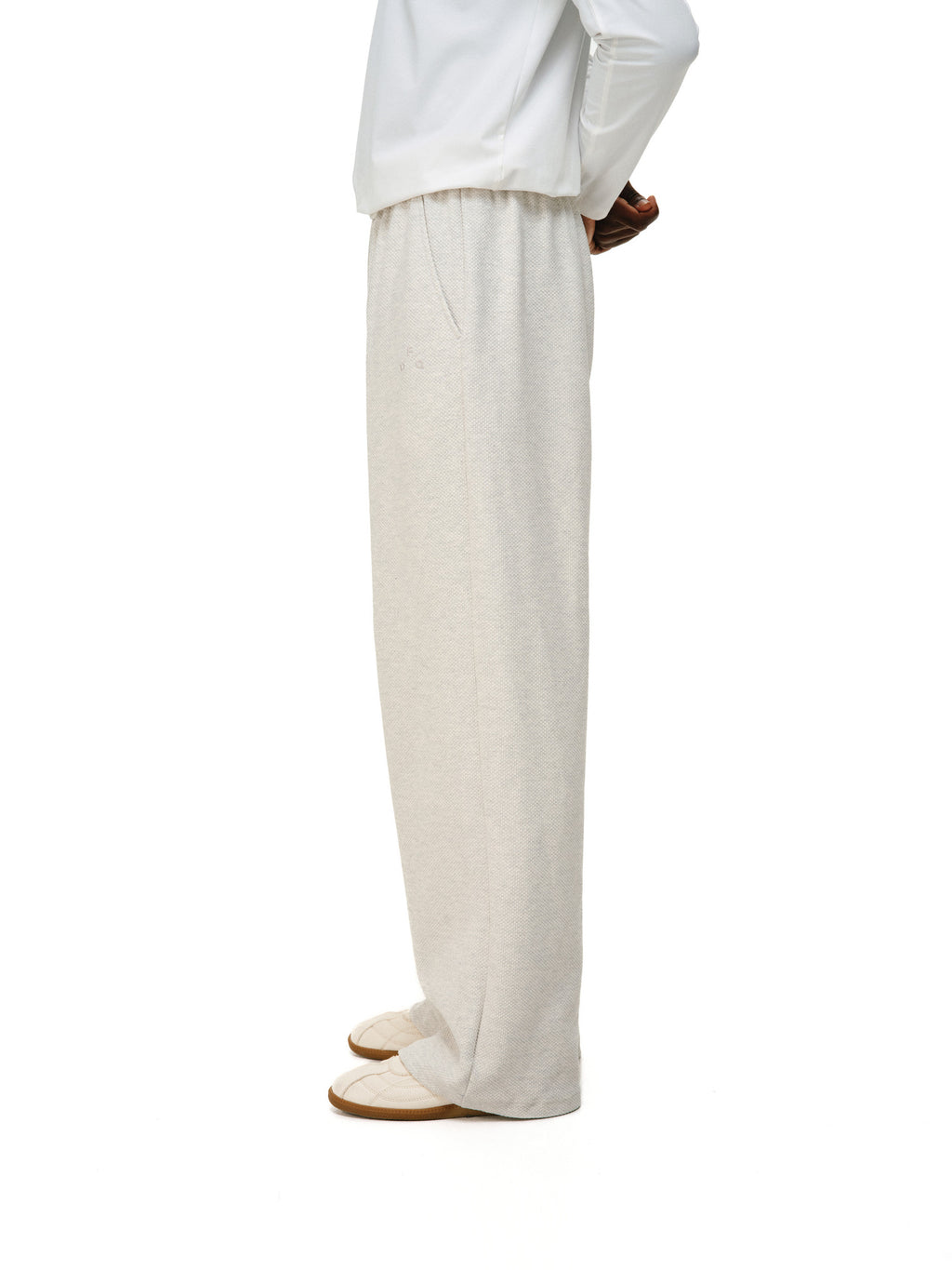 FPA Sports Honeycomb Texture Knit Straight-Leg Loose Pants Autumn Lyocell Basic Logo Casual Trousers for Men