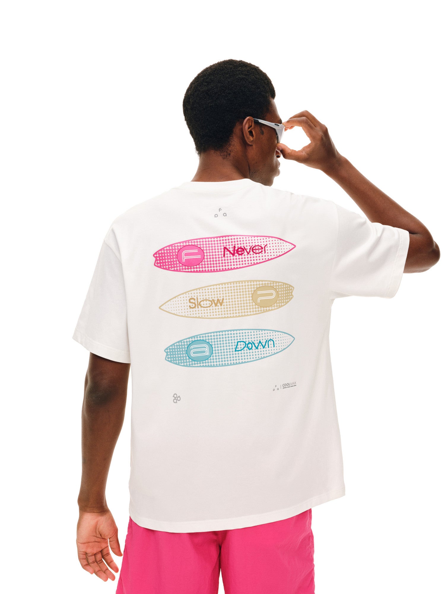 FPA COOLMAX Surfboard Polka Dot Pattern Sports Short Sleeve T-Shirt, Cool & Quick-Dry Breathable Summer Unisex Tee