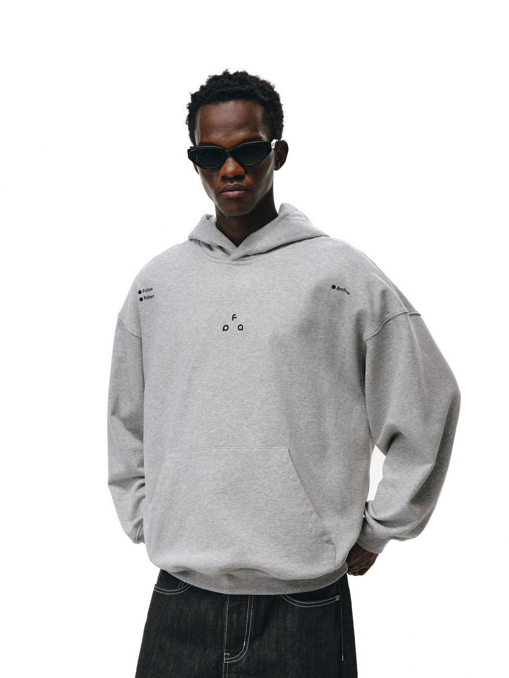 FPA Warm Fleece Hooded Sweatshirt - Chinese Streetwear Basic Logo Relaxed Unisex Couple Hoodie