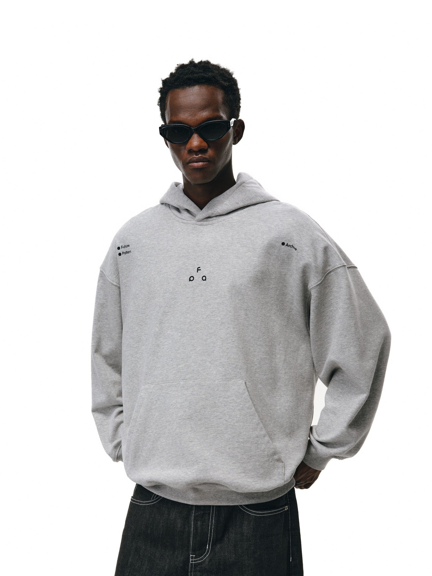 FPA Warm Fleece Hooded Sweatshirt - Chinese Streetwear Basic Logo Relaxed Unisex Couple Hoodie