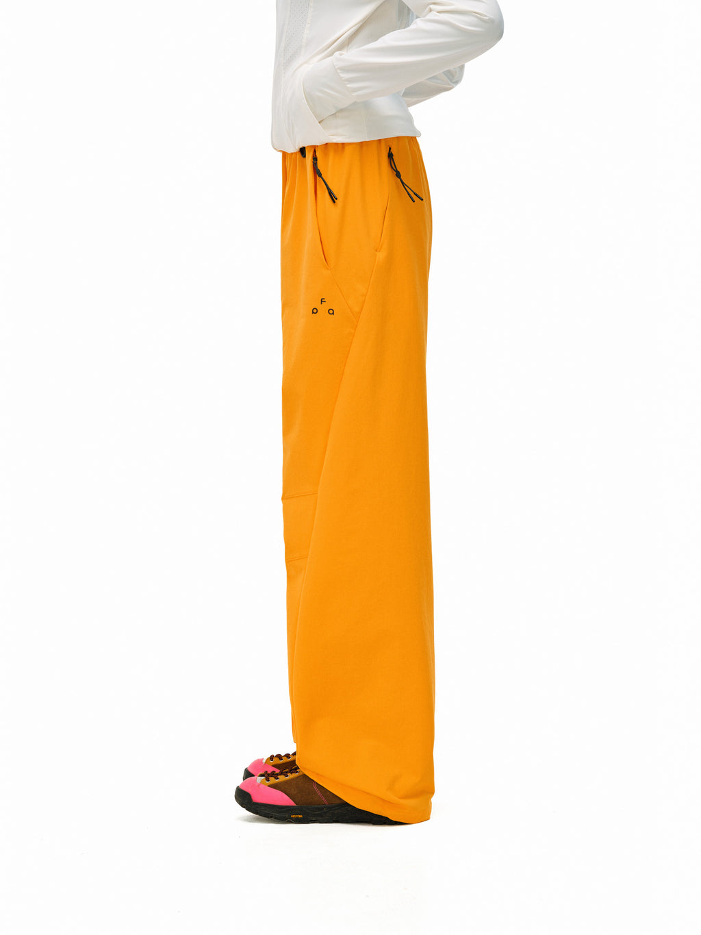FPA Outdoor Water-Repellent Abrasion-Resistant Softshell Four-Way Stretch Hiking Trousers, National Trend Loose Straight-Leg Casual Pants for Men