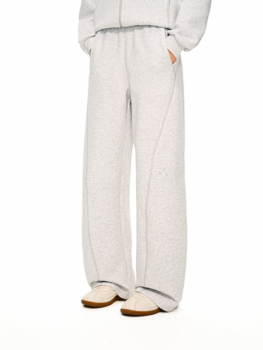 FPA Outdoor Drape-Skin-Friendly Hasu Line Knit Sweatpants Autumn Loose Wide-Leg Versatile Casual Long Pants for Men