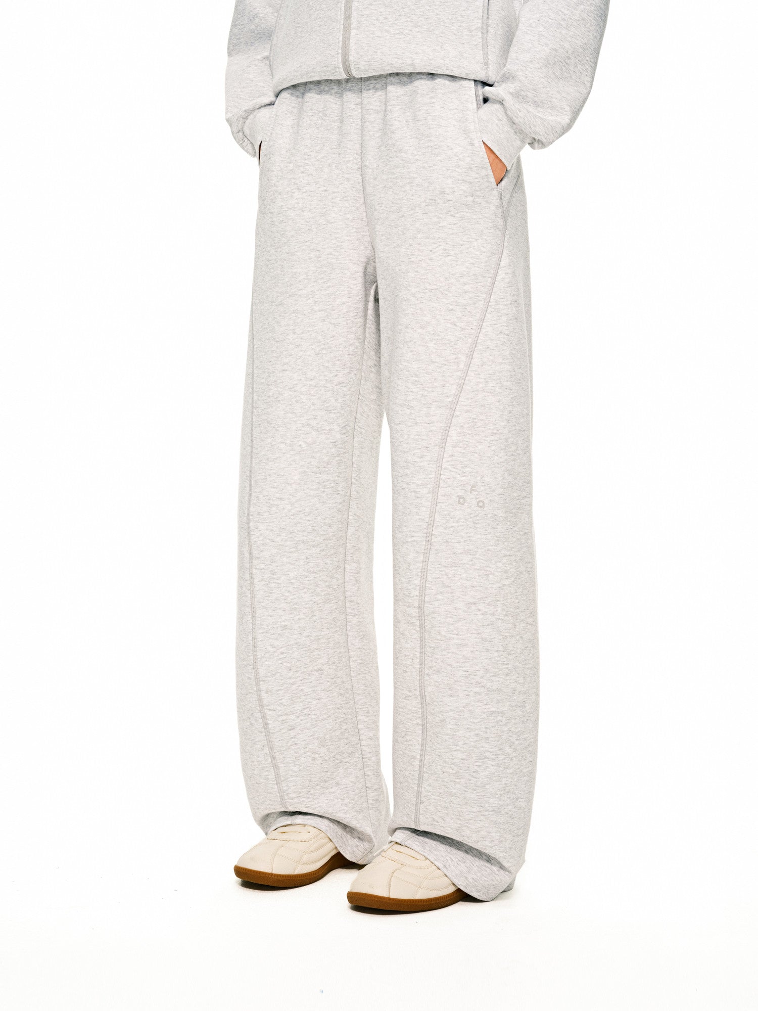 FPA Outdoor Drape-Skin-Friendly Hasu Line Knit Sweatpants Autumn Loose Wide-Leg Versatile Casual Long Pants for Men