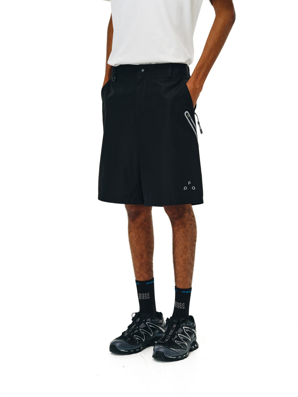 FPA 3M Reflective Zipper Bermuda Shorts – Chinese Streetwear Loose Straight-Leg Summer Athletic Casual Shorts for Men