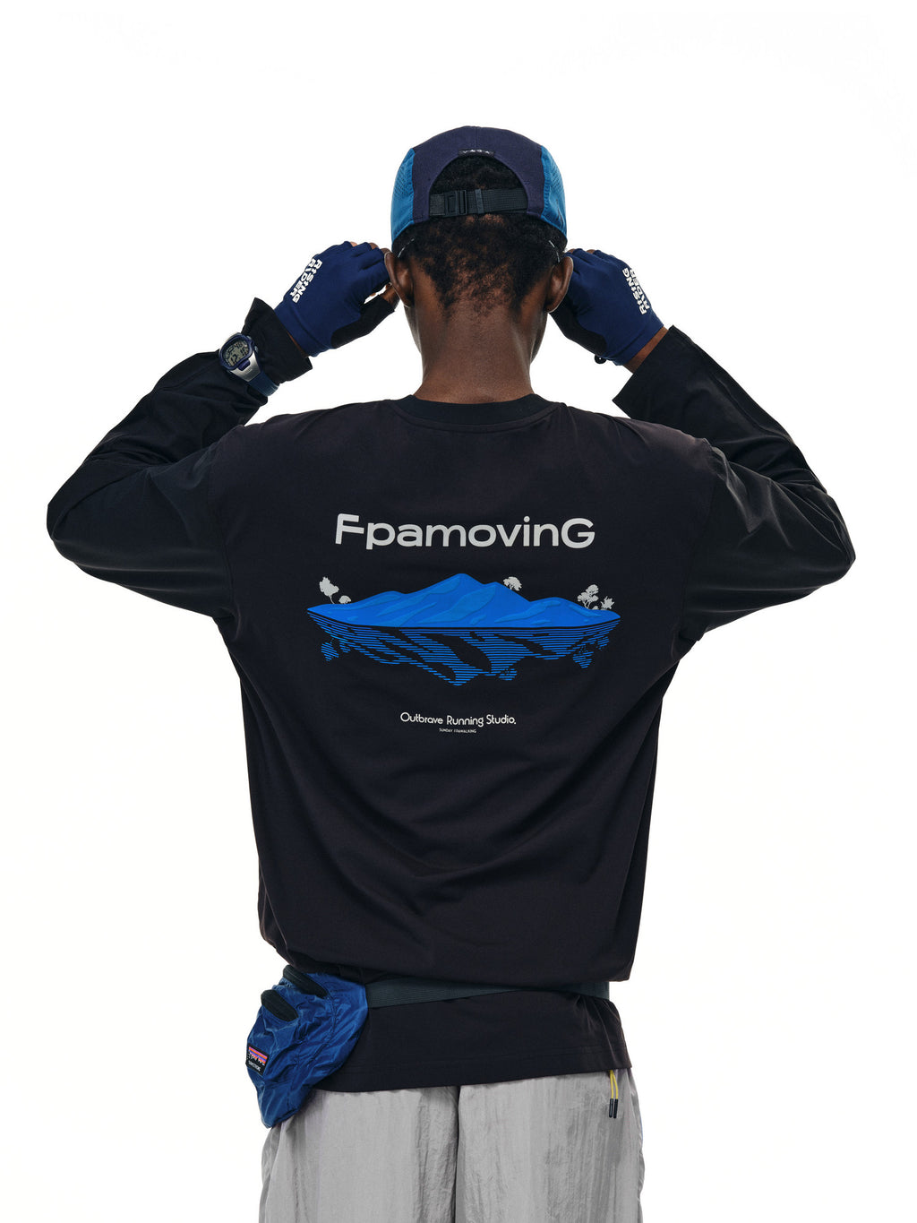 FPA Sorona Antimicrobial UPF50+ Sun Protection Long Sleeve Sports T-Shirt, Chinese Streetwear Trendy American Style Crew Neck Couple T-Shirt