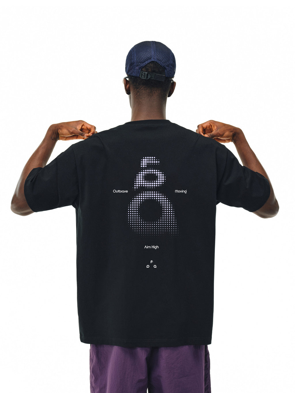 FPA Polka Dot Logo Gradient Quick-Dry Sports Short Sleeve T-Shirt for Men and Women