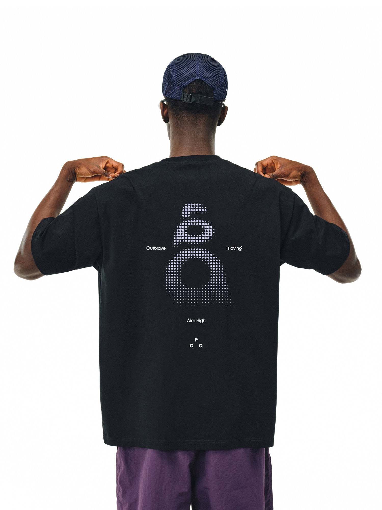 FPA Polka Dot Logo Gradient Quick-Dry Sports Short Sleeve T-Shirt for Men and Women