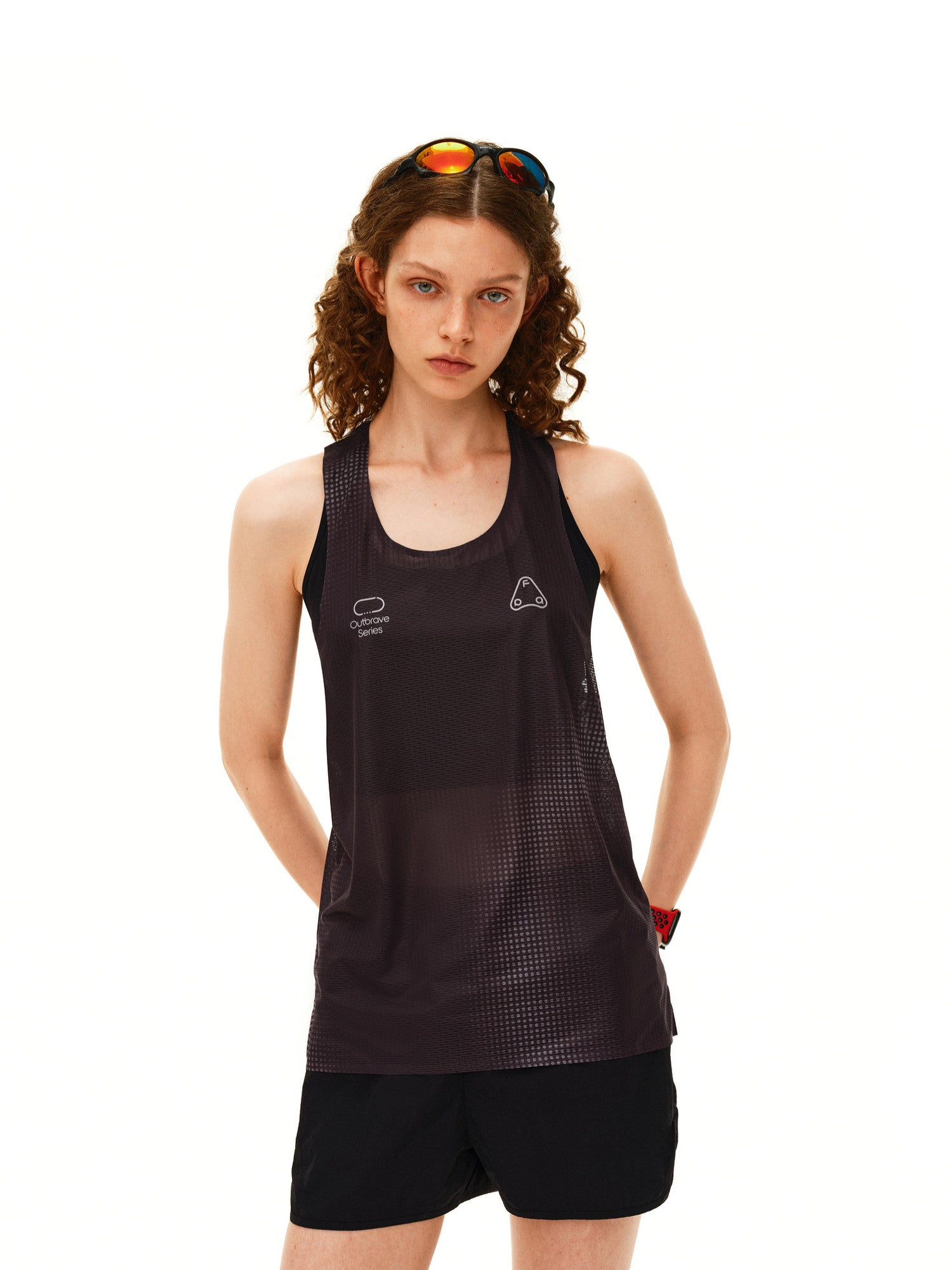 FPA Mesh Panel 3M Reflective Sports Vest Printed Tank Top for Outdoor Fitness, Basketball, Running