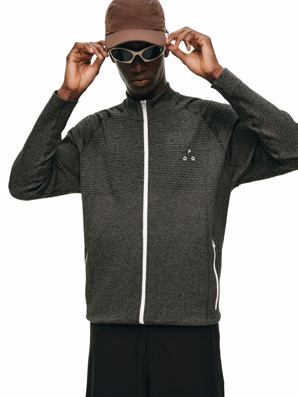 FPA Knit Yarn Fleece Jacket 2026 Fall New Style Casual Outdoor Sports Zip-Up Stand Collar Jacket