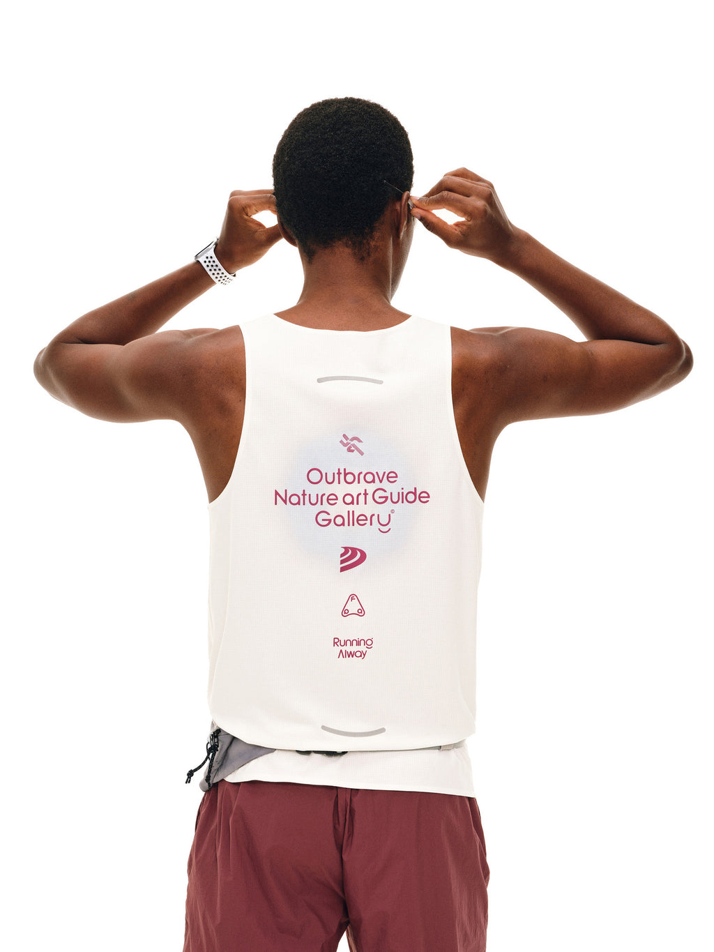 FPA Quick-Dry Mesh Taped Reflective Running Print Sleeveless Tank Top, Premium Design Summer Vest