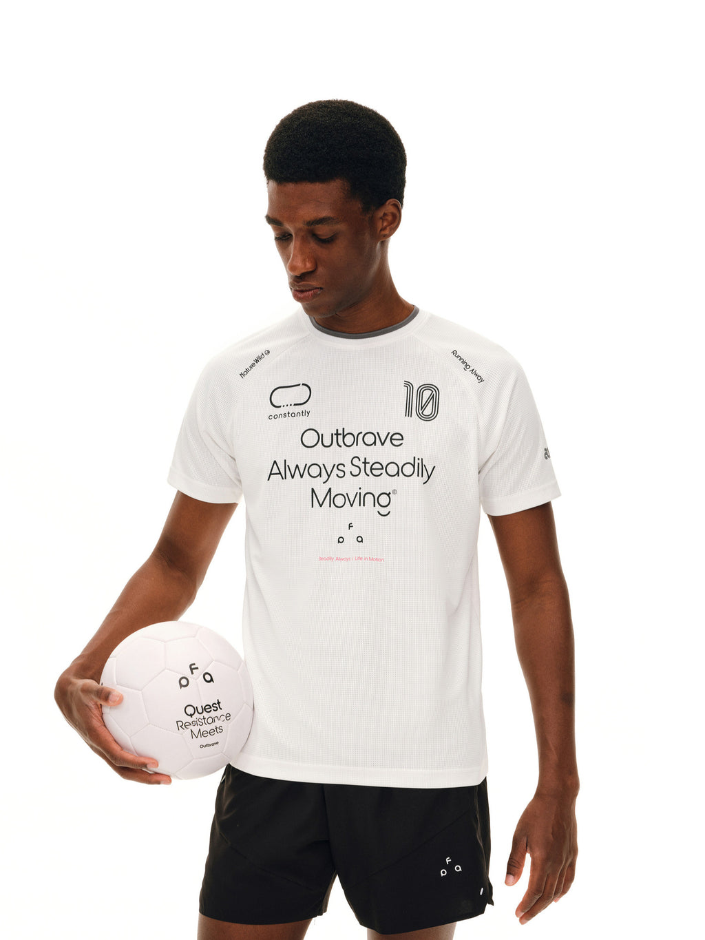 FPA Soccer Capsule Series Quick-Dry Perforated Soccer Training Short Sleeve T-Shirt for Men and Women - Summer Outdoor Tee