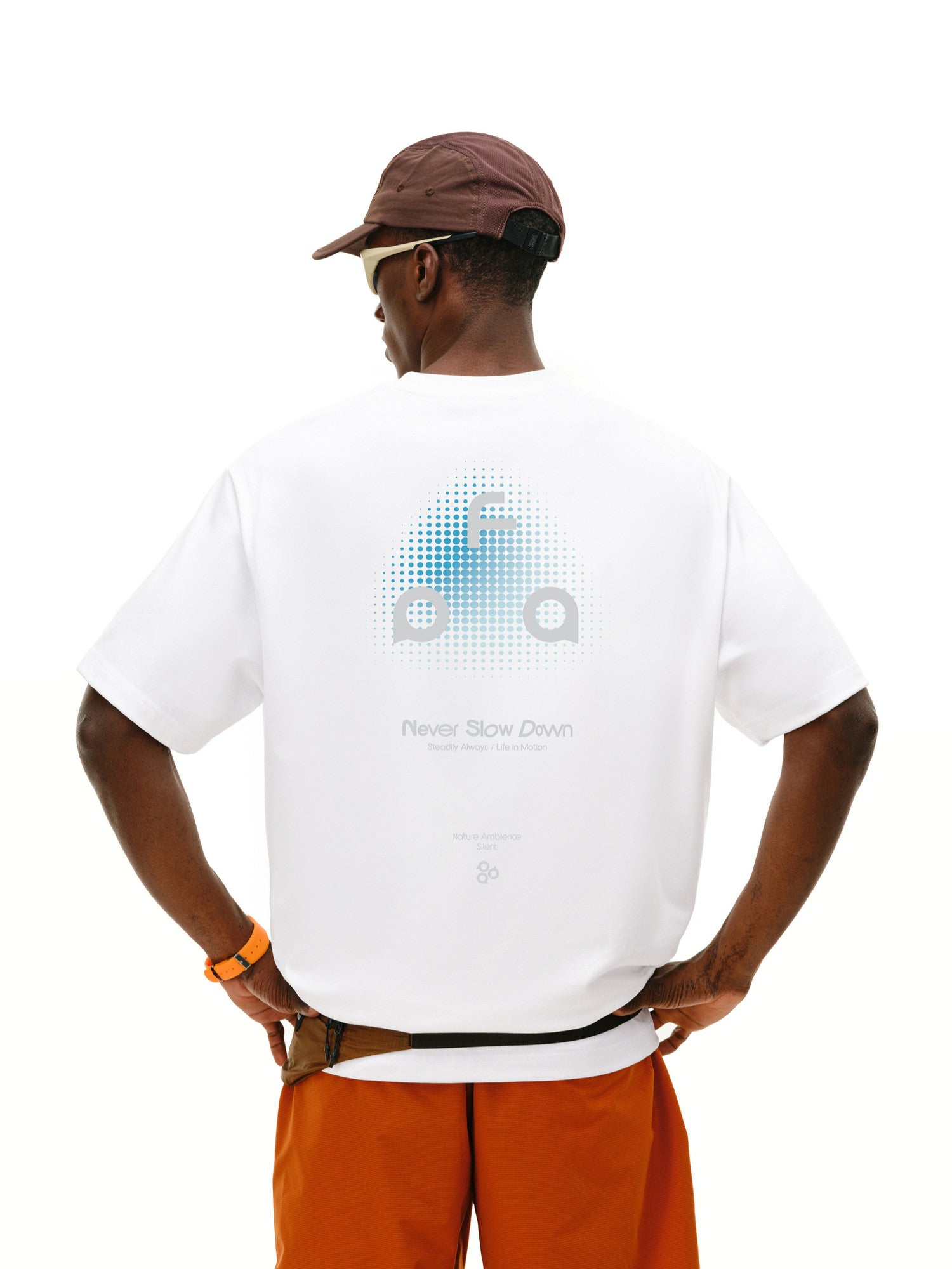 FPA Polka Dot Gradient Triangle Logo COOLMAX Short Sleeve Summer Quick-Dry Couple T-Shirt for Men