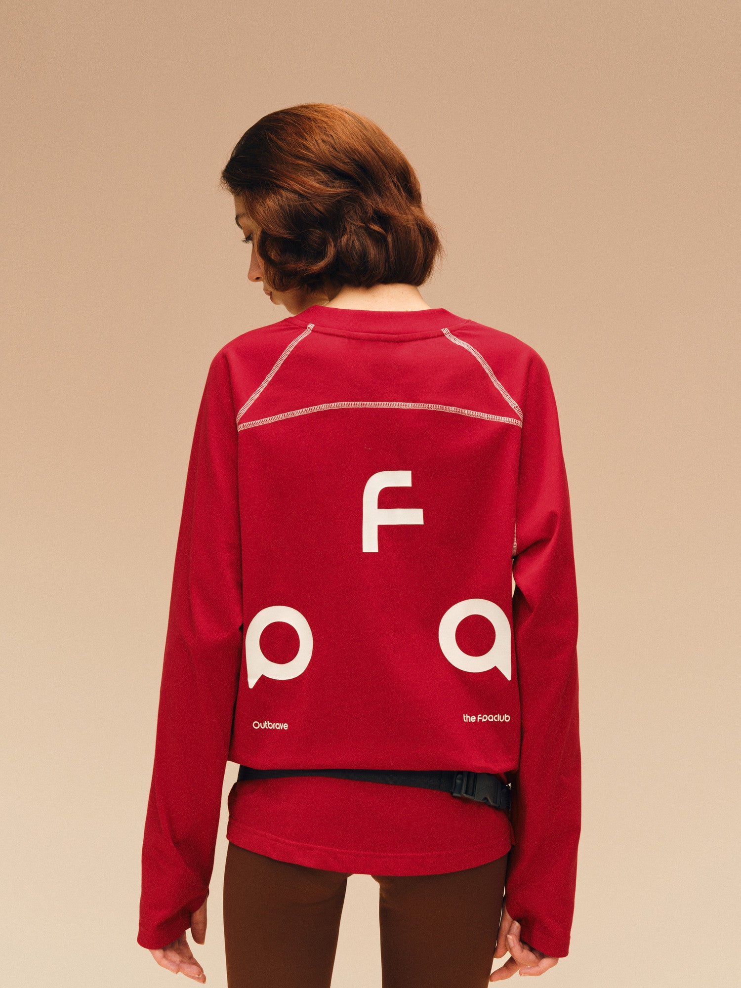 FPA Quick-Dry Structured Logo Long-Sleeve T-Shirt for Outdoor, Spring Festival Red Crew Neck Couple's Chinese Zodiac Year