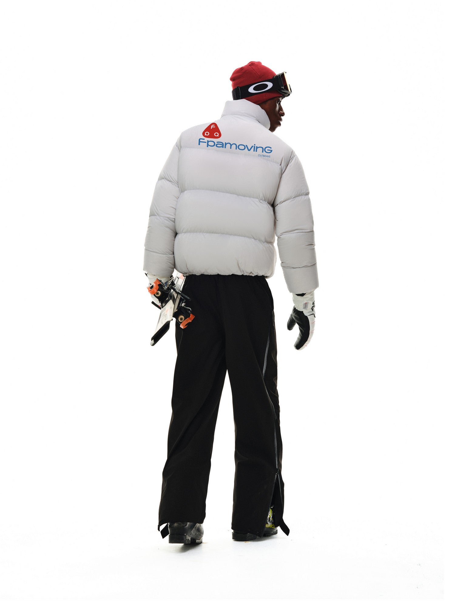 FPA Color-Block Logo Print Down Jacket Winter Sports Couple Short Thick Warm Down Coat