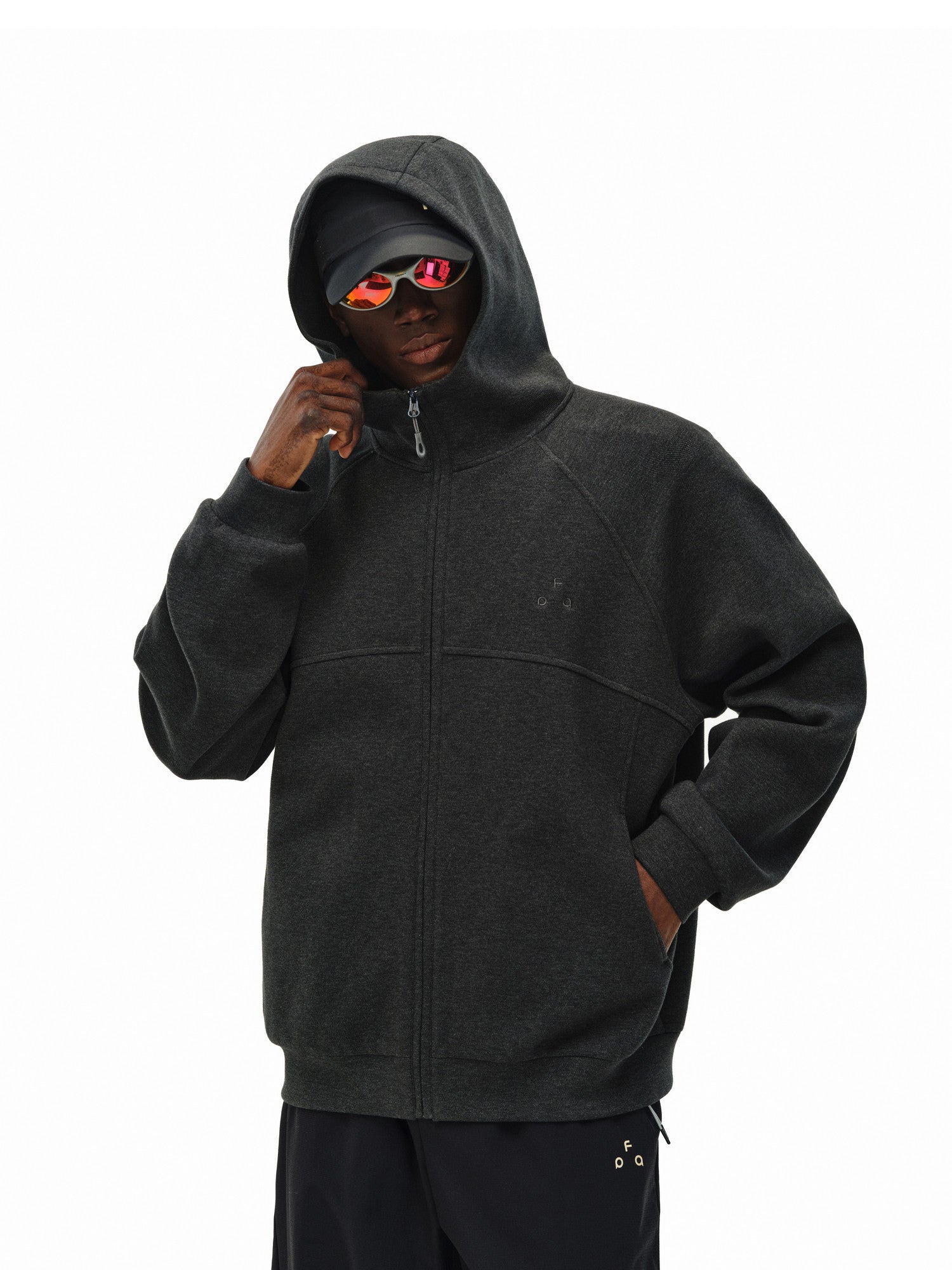 FPA Windproof Collar Basic Logo Cardigan Hoodie – Spring Outdoor Sports Couple Jacket Hooded Sweatshirt for Men