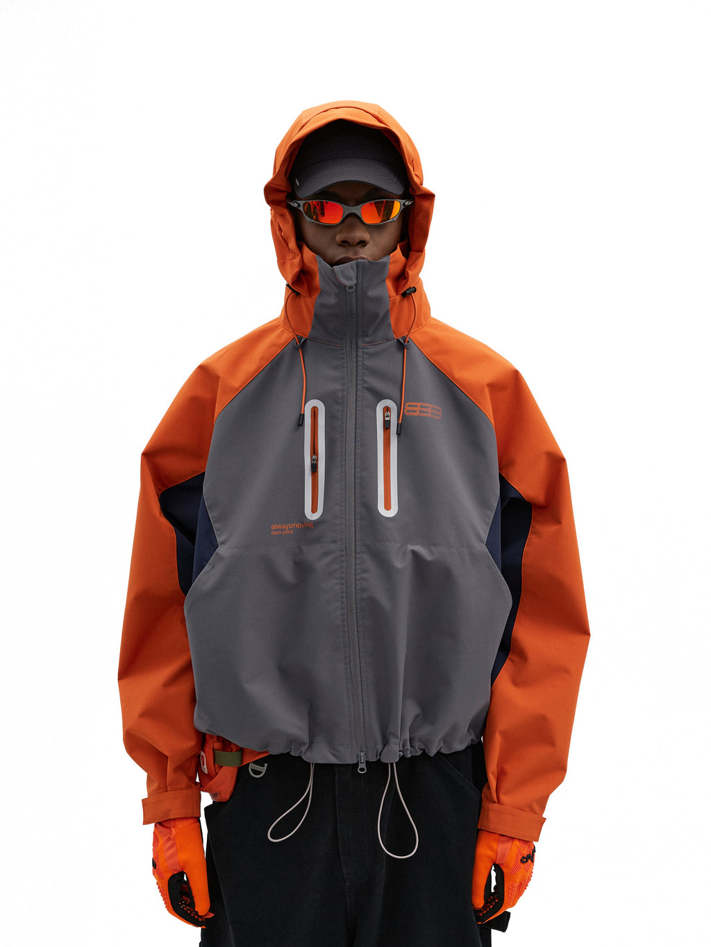 FPA Color-Block Outdoor Windbreaker Jacket - Waterproof & Windproof, Cocoon Fit, Three-Proof, for Hiking and Mountaineering
