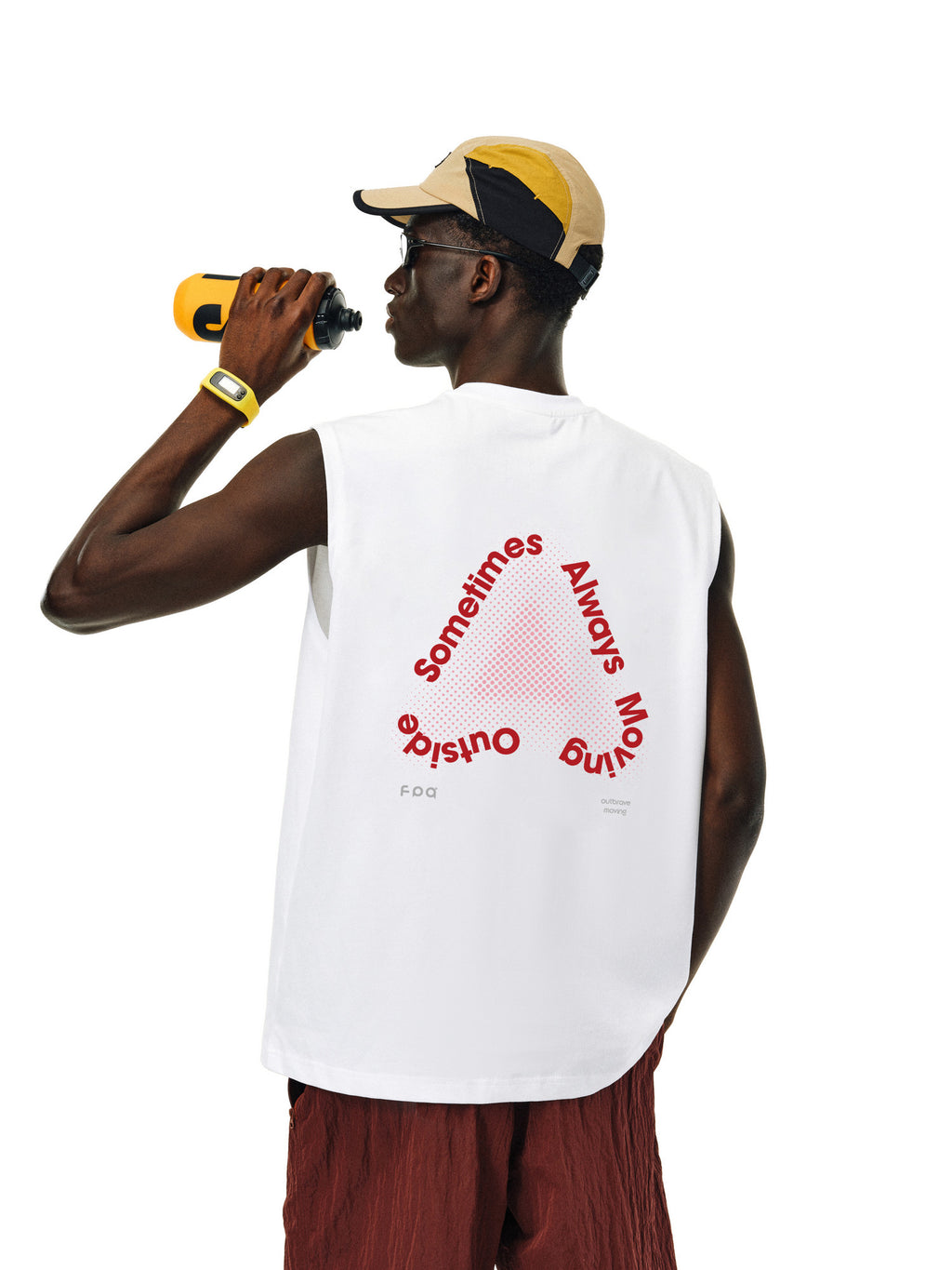FPA Quick-Dry 7A Antibacterial Sports Vest - National Trend Summer Loose Round Neck Printed Sleeveless T-Shirt
