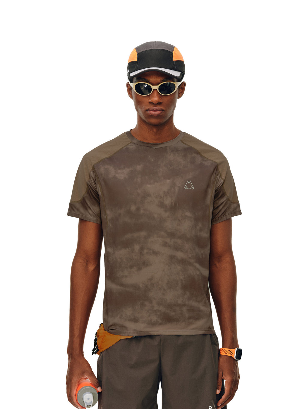 FPA Breathable Tie-Dye Paneled Quick-Dry Short Sleeve T-Shirt for Outdoor Sports, Lightweight Running & Fitness, Premium Minimalist Style for Men