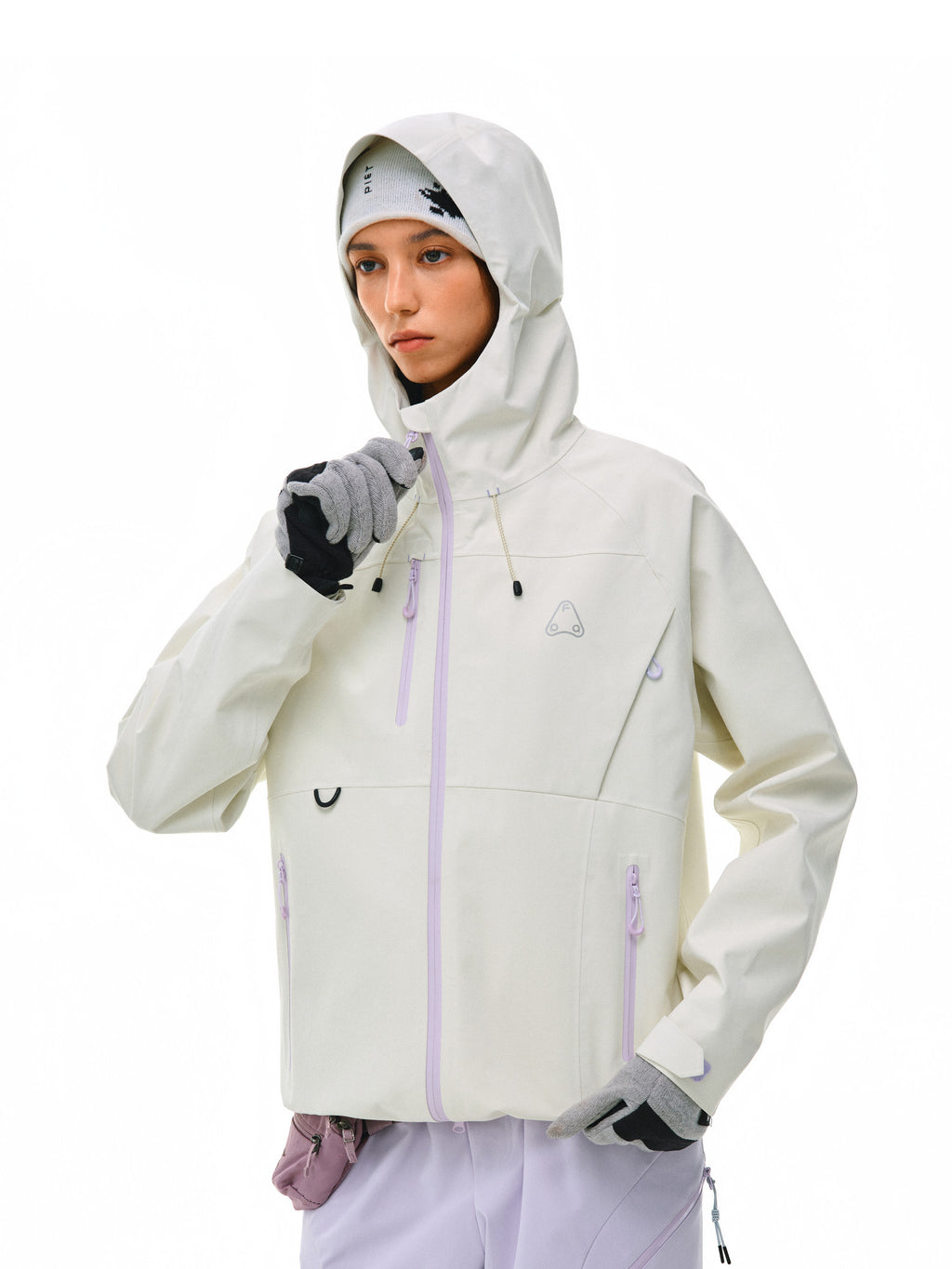 FPA Color-Block Women's Outdoor Hiking Jacket – Short Hooded Shell Coat