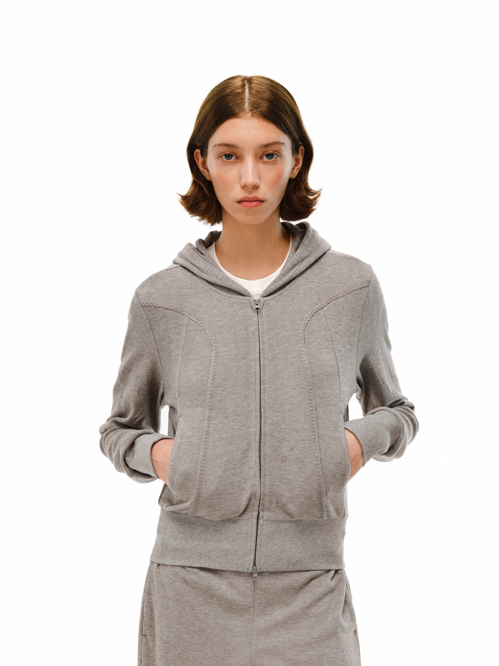 FPA Soft Hooded Cardigan Sweatshirt with Cinched Waist – Chinese Street Style Spring Casual Slim-Fit Jacket for Women