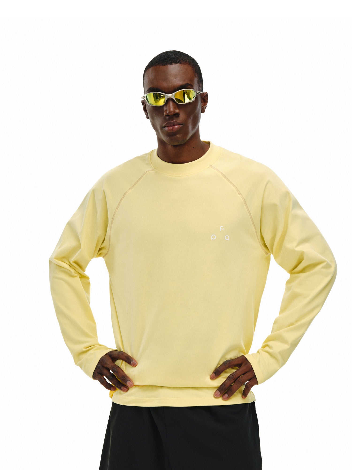 FPA Quick-Dry Structured Logo Long-Sleeve Outdoor T-Shirt – Spring Basic Casual Loose-Fit Crew Neck Unisex Sports Tee