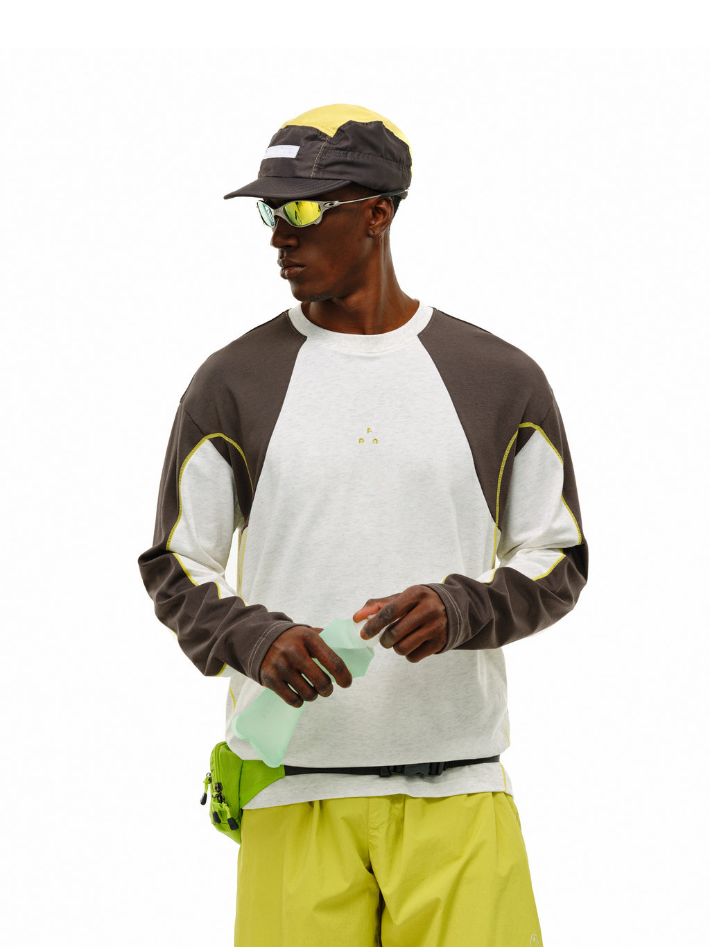 FPA Quick-Dry Cooling Modal Sports T-Shirt 2026 New Spring Color-Block Contrast Round Neck Long Sleeve for Men and Women