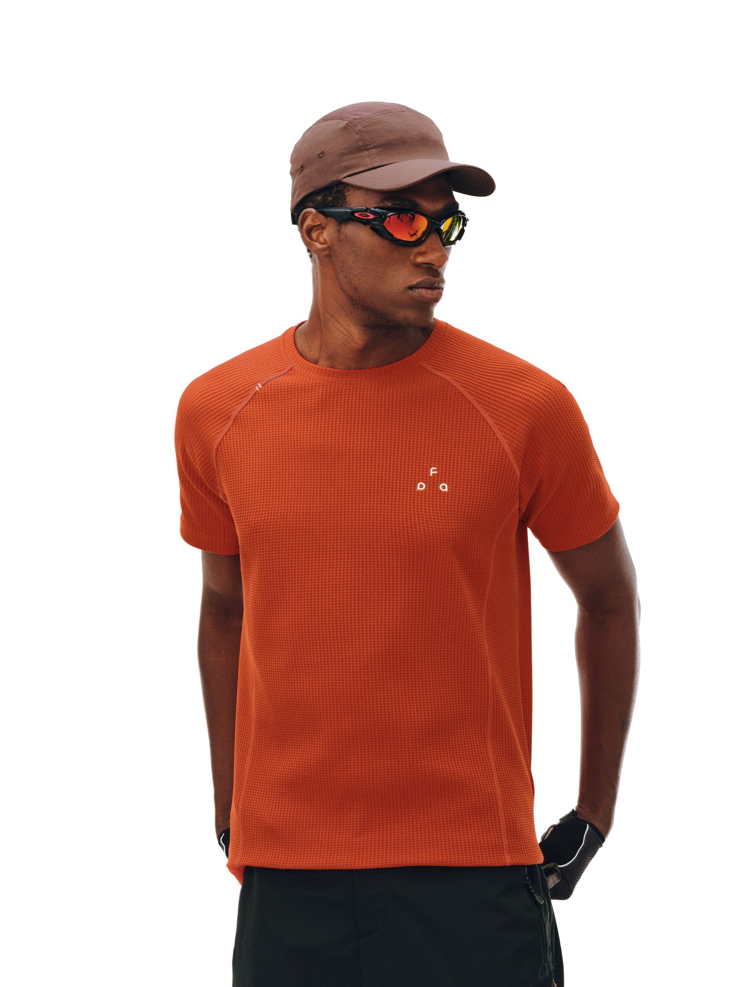 FPA Sports Hassel Waffle Short Sleeve Basic Casual Couple Crew Neck Chinese Style Summer Outdoor Quick-Dry T-Shirt for Men