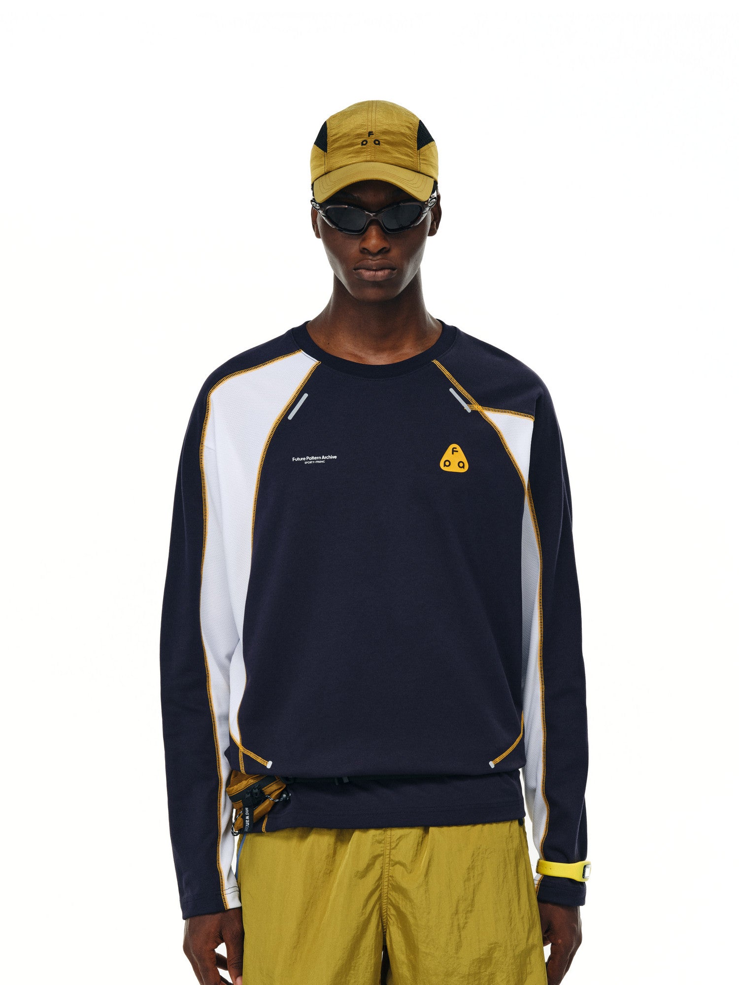 FPA Quick-Dry 7A Antibacterial Anti-Mite Sports Outdoor T-Shirt Spring Autumn National Trend Contrast Stitching Loose Couple Long Sleeve