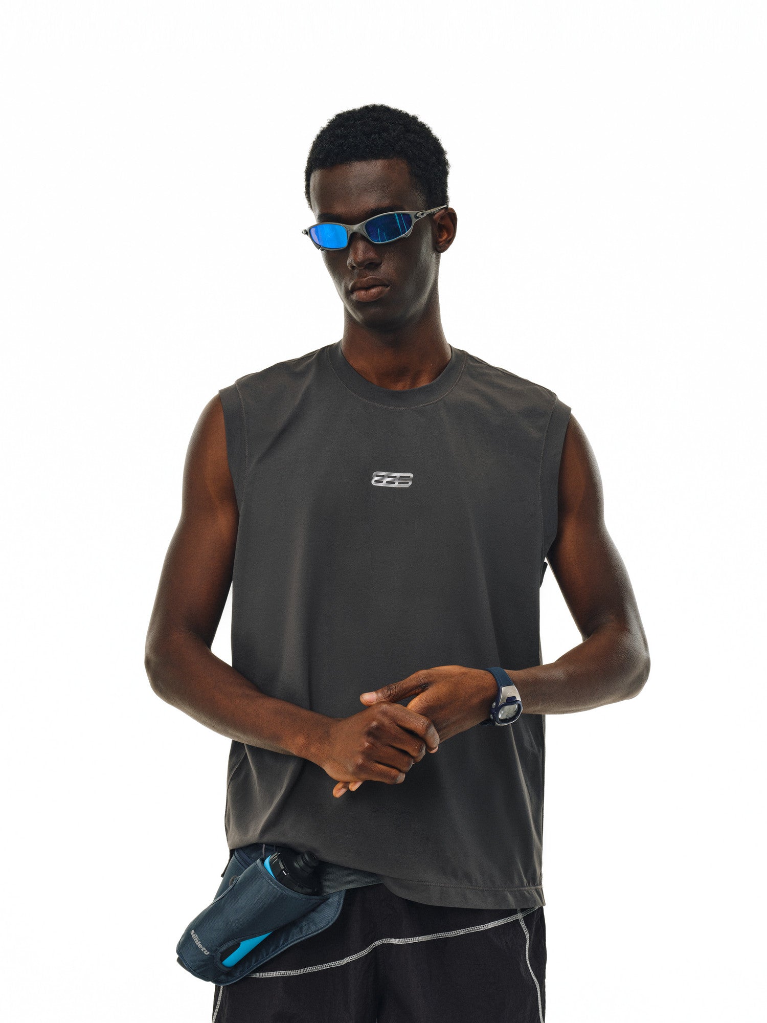 FPA Cooling Antibacterial UPF50+ Sports Vest - Chinese Streetwear Summer Loose Round Neck Sleeveless T-Shirt for Men
