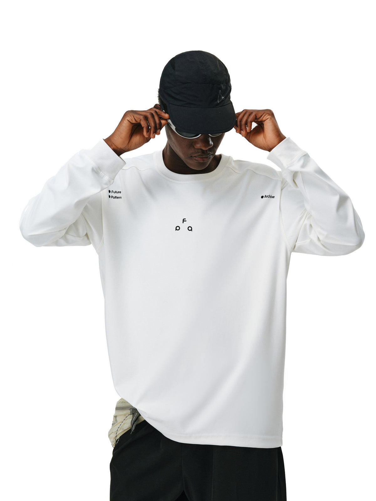 FPA Moisture-Wicking UPF50+ Sun Protection Basic Long Sleeve T-Shirt, Streetwear Logo, Crew Neck, Loose Fit, Couple Matching Tee