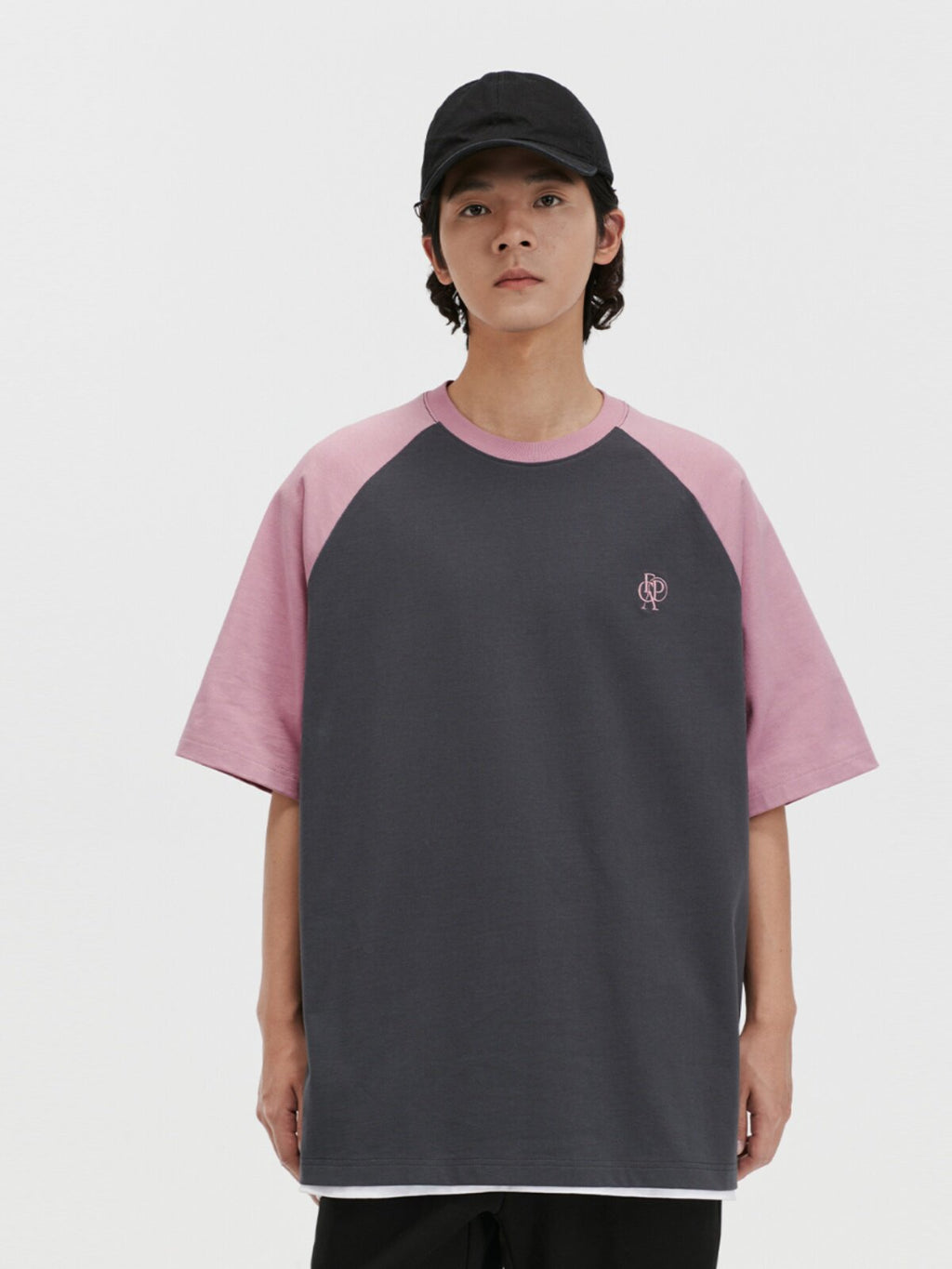 FPA Raglan Sleeve Embroidered Short-Sleeve Crew Neck Casual T-Shirt for Men – Summer Unisex Streetwear