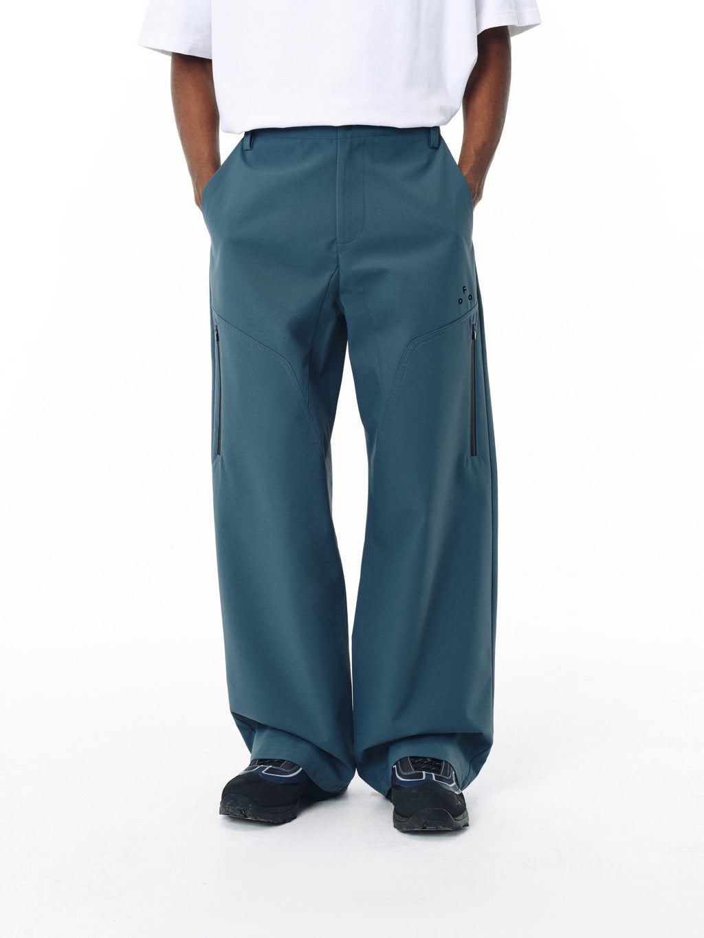 FPA Waterproof Softshell Outdoor Casual Pants - Chinese Street Style Loose Straight-Leg Sports Windproof Hiking Trousers for Couples