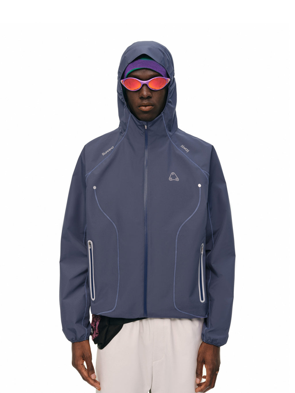 FPA Wind Speed Running Hooded Jacket for Spring and Autumn – Lightweight, Breathable, Drawstring, Color-Block Couple Jacket for Men
