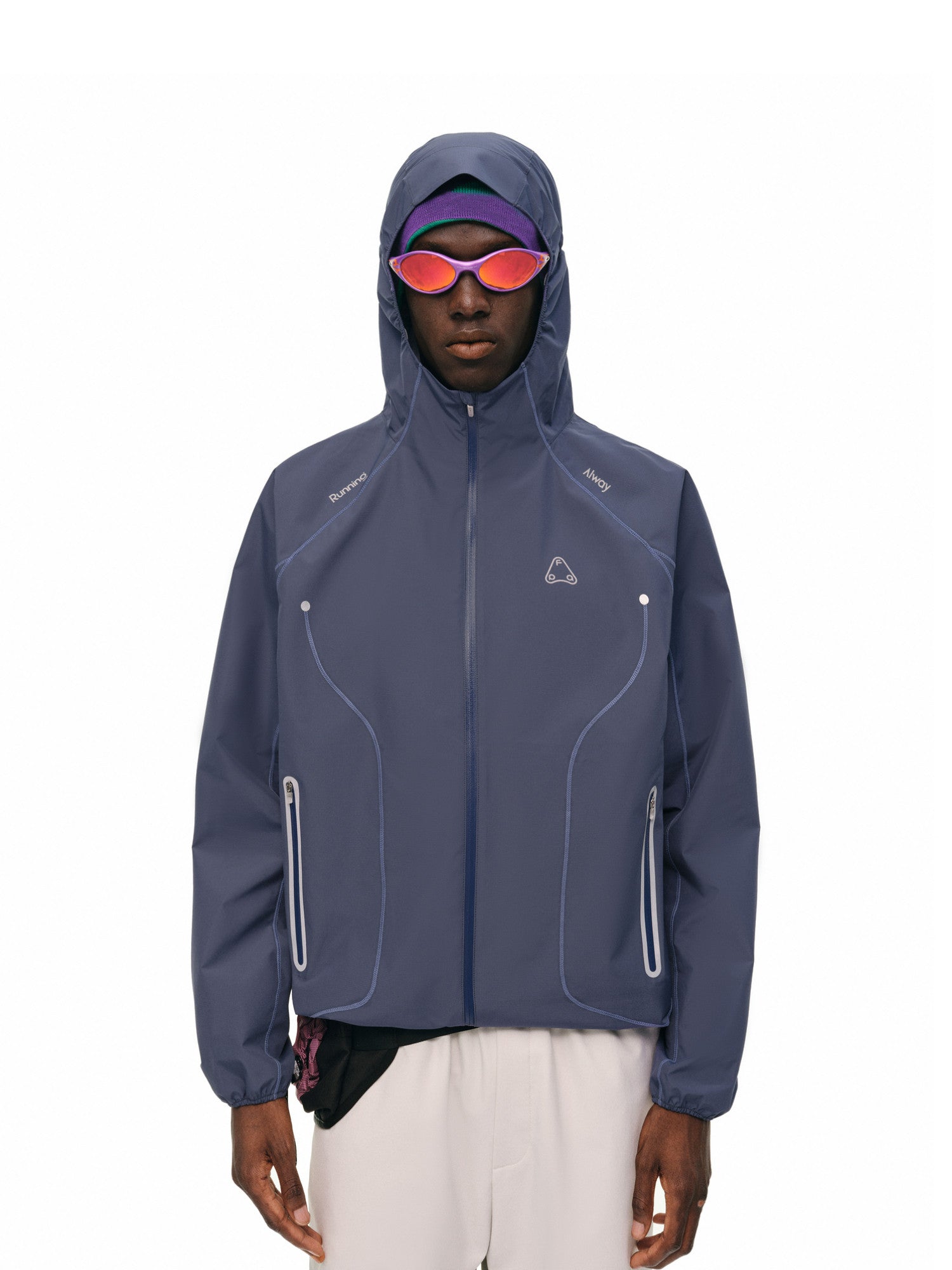 FPA Wind Speed Running Hooded Jacket for Spring and Autumn – Lightweight, Breathable, Drawstring, Color-Block Couple Jacket for Men