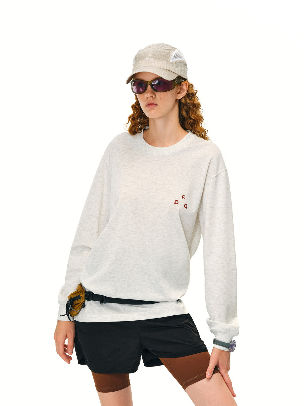 FPA Sorona UPF50+ Sun Protection Long Sleeve T-Shirt - Fall Brand Basic Logo Heavyweight Relaxed Couple Tee