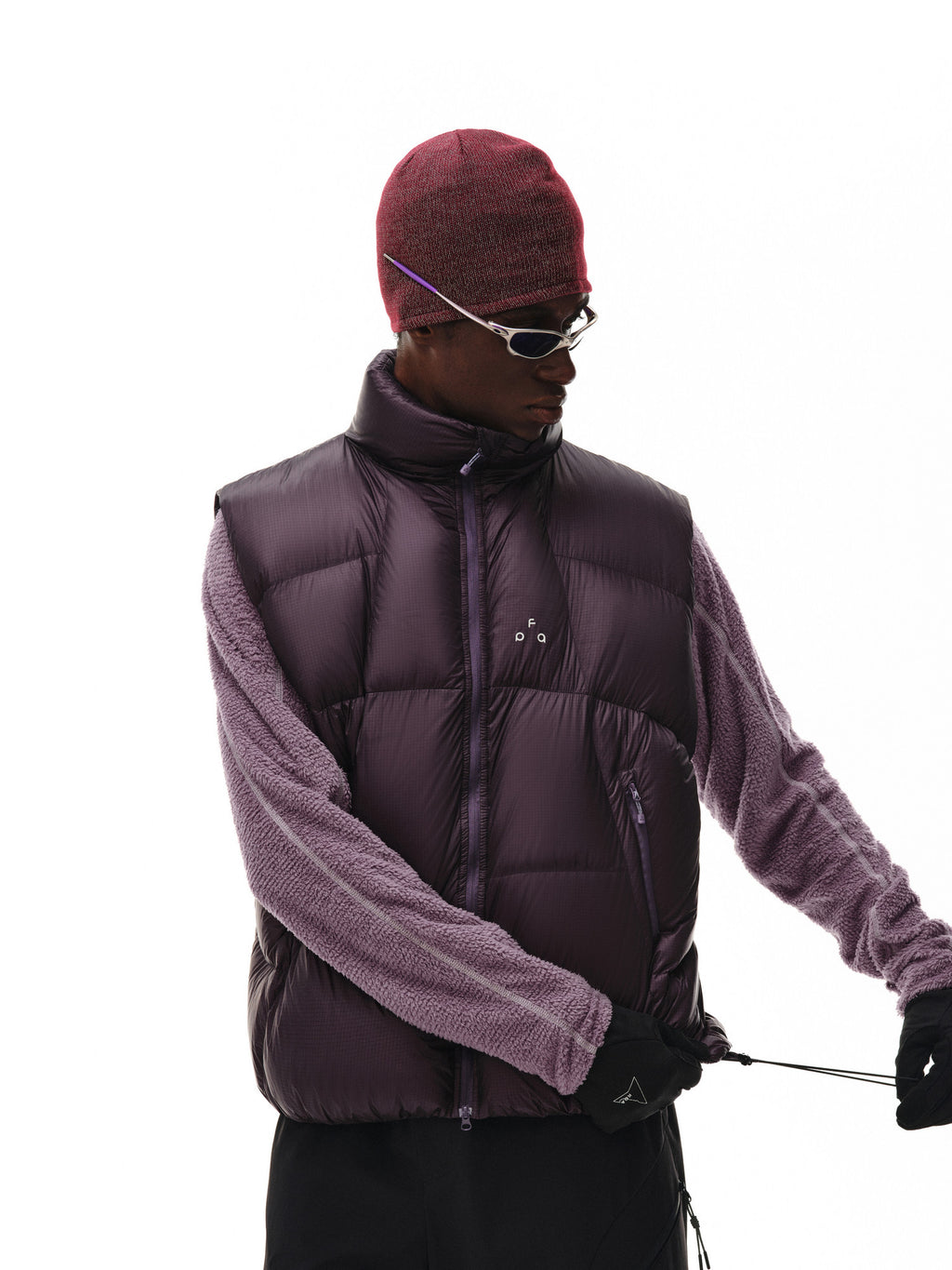 FPA Transparent Grid Stand Collar Down Vest - 2026 New Winter Thickened Warm Couple Sleeveless Down Jacket for Men