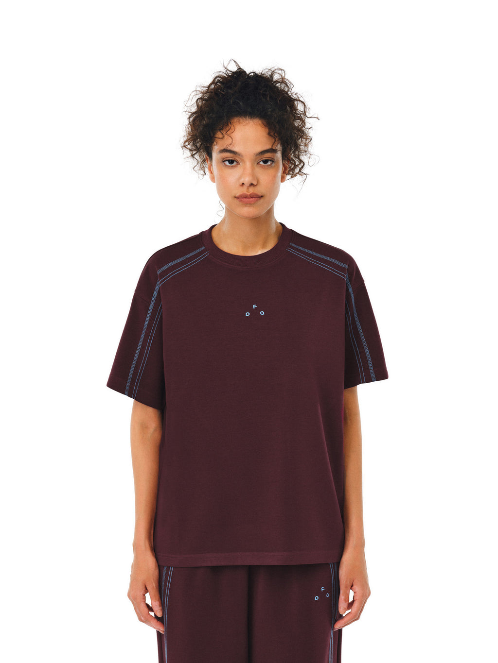 FPA Sports Hassel Line Air Layer Short Sleeve Summer Loose Heavyweight Couple Casual Half Sleeve Chinese Streetwear T-Shirt