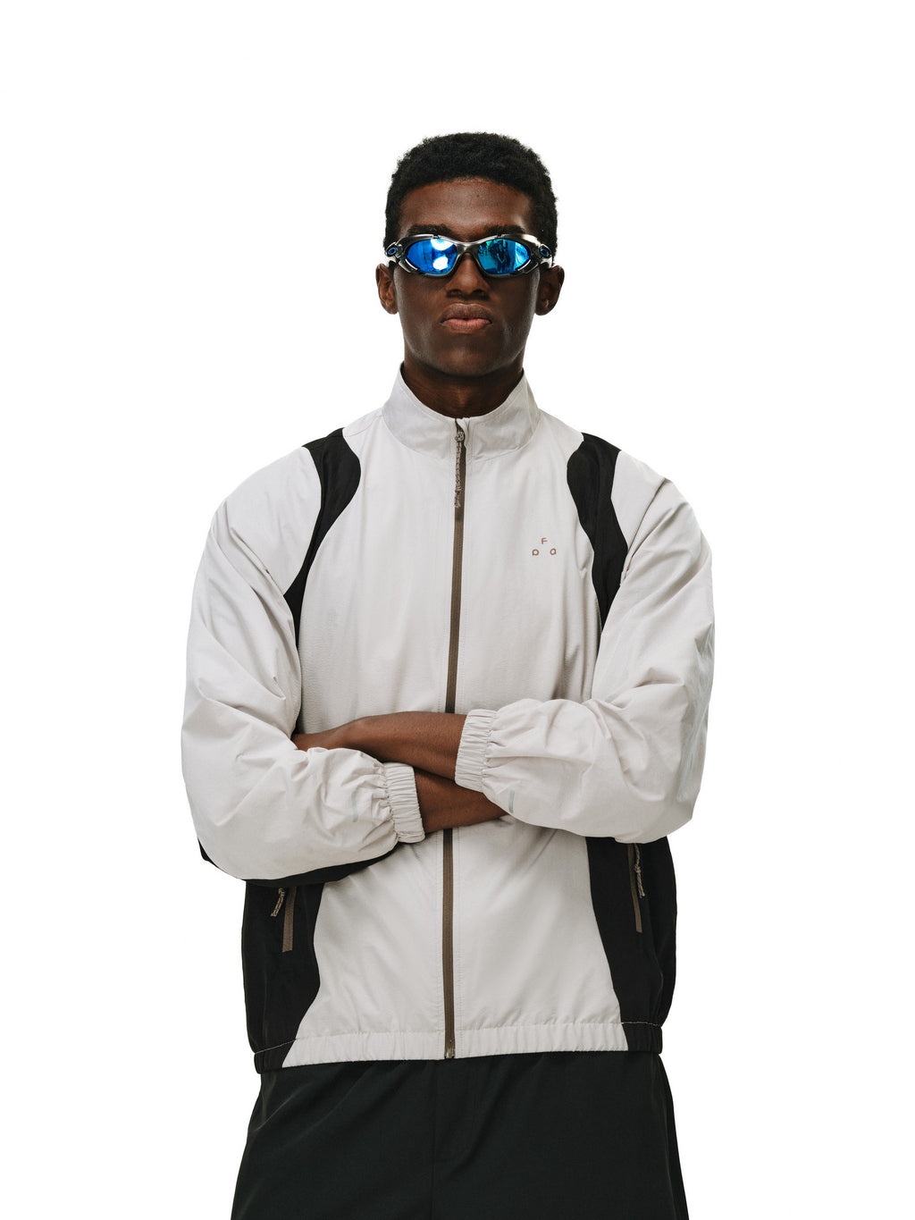 FPA Color-Block Running Windbreaker Jacket Outdoor Sports American Retro Lightweight Stand Collar Coat