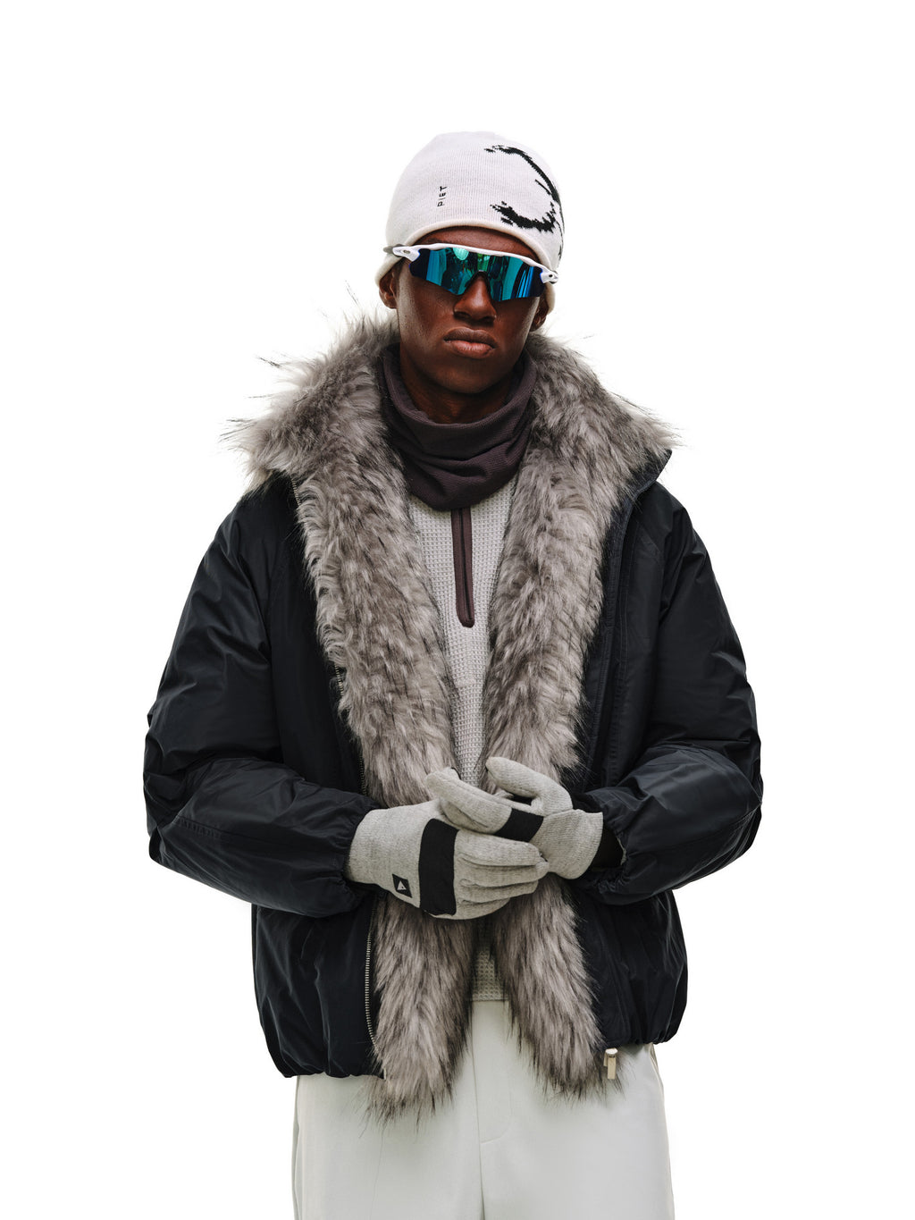 FPA Structured Fur Collar Down Jacket – Chinese Streetwear Trend, High-End Casual Unisex Winter Warm Down Coat for Men
