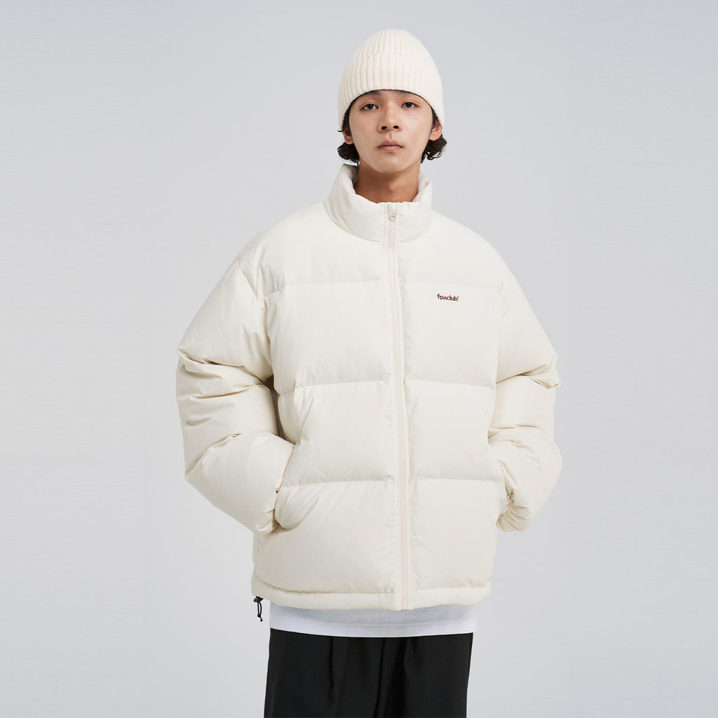 FPA 90% White Duck Down Basic Green Puffer Jacket, Thick Warm Unisex Winter Coat