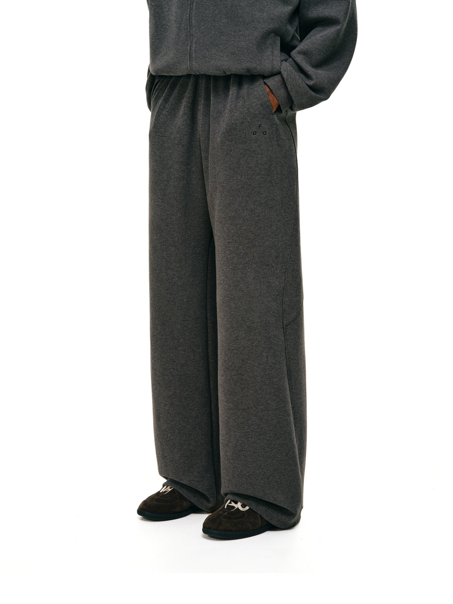 FPA Double-Sided Cotton Yarn Antibacterial Warm Sweatpants - Spring/Autumn Straight-Leg Unisex Casual Lounge Pants