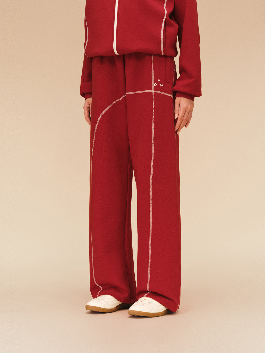 FPA Hasuo Thermostatic Athletic Casual Pants - Chinese New Year Red Straight-Leg Sweatpants